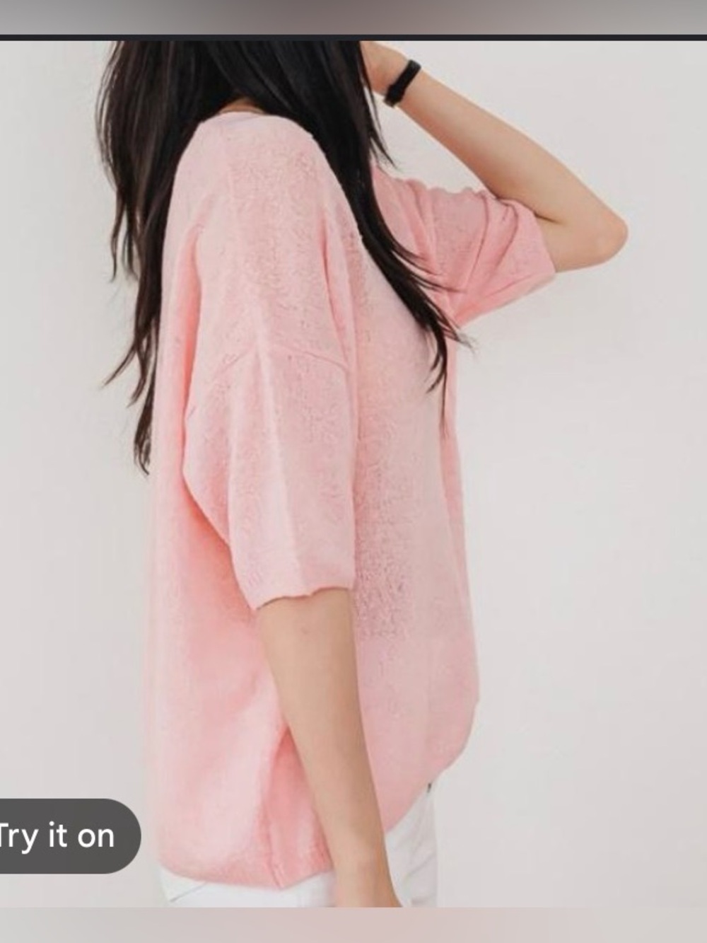 Eileen Fisher Soft Pink Short-Sleeve Boxy Tee